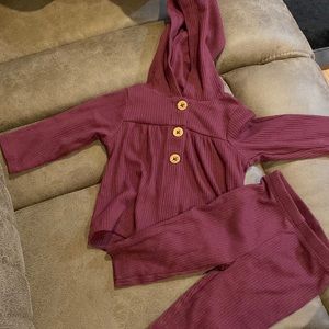 Maroon colored 2 matching set